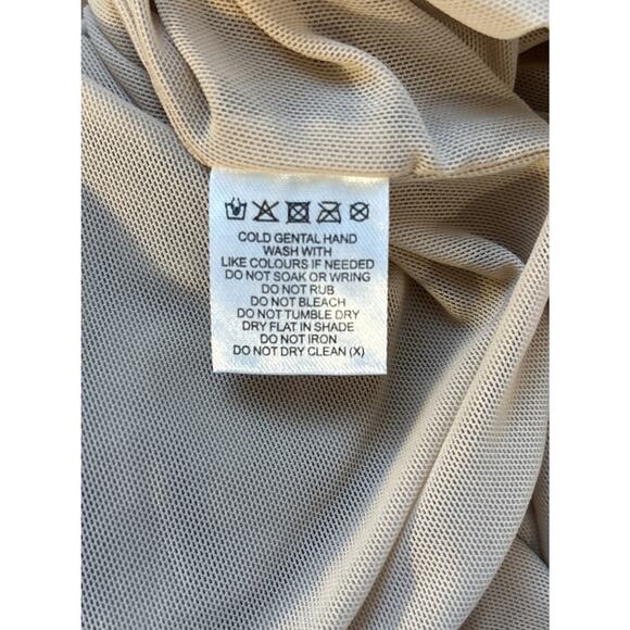 NEW Meshki Waverly Strapless Diamante Midi Dress Size Medium Nude Party Sparkles - Picture 13 of 14